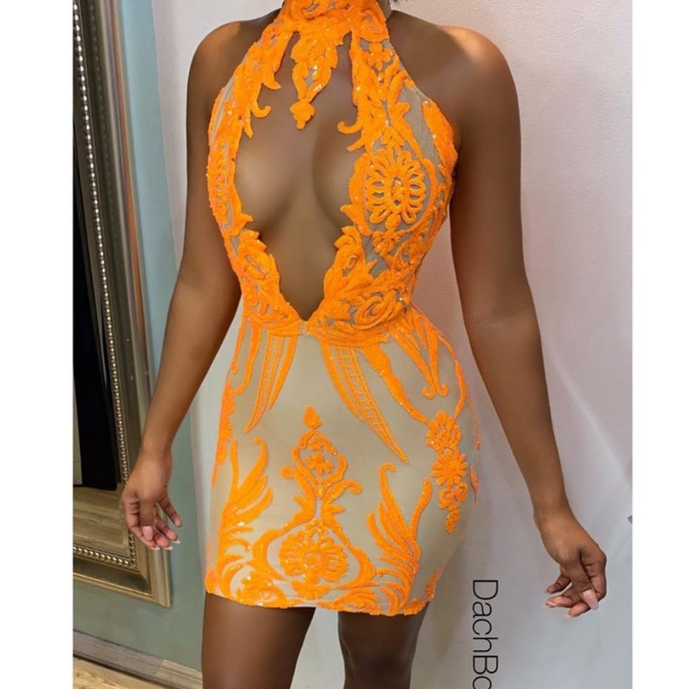 Orange Mini Dress